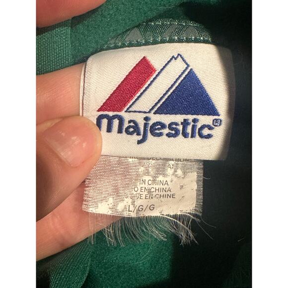 Boston Red Sox Hoodie Large Green Therma Base Majestic MLB Sweatshirt Baseball - Picture 6 of 9